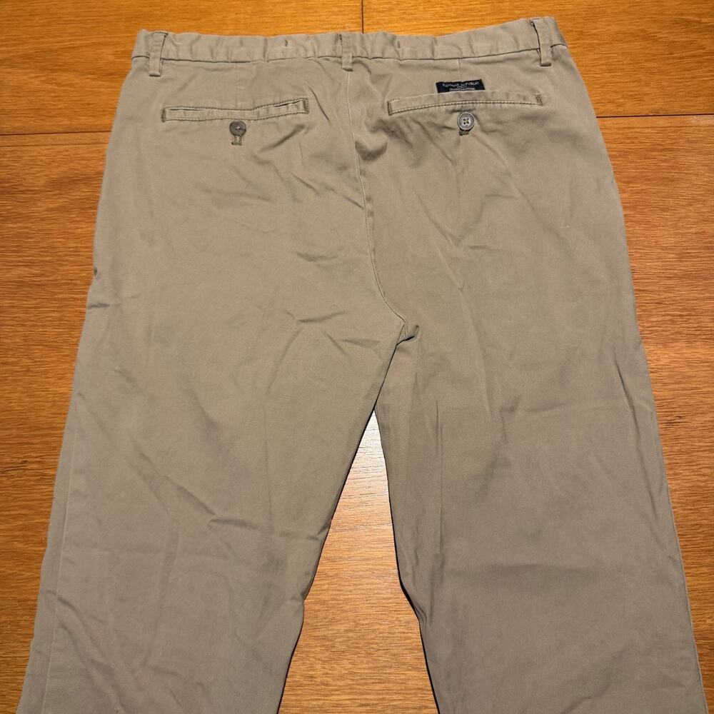 Banana Republic Lived-In Chino Skinny Fit Pants Men’s Size 32x32 Khaki Brown - Picture 7 of 12
